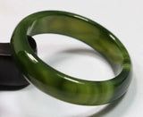 Rare Natural Dark Green Jadeite Stone Bracelet Bangle