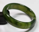 Rare Natural Dark Green Jadeite Stone Bracelet Bangle