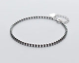 2mm 925 Sterling Silver Beads Chain Bracelet C-S1946