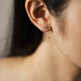 925 Silver Zircon CZ Crystal Stud Earrings Fine Jewelry