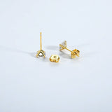 925 Silver Zircon CZ Crystal Stud Earrings Fine Jewelry