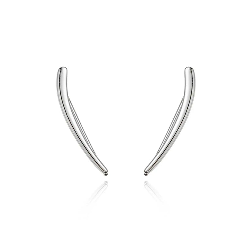 925 Silver Climber Earring Stud Women Fine Jewelry Pendientes