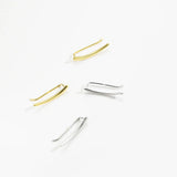 925 Silver Climber Earring Stud Women Fine Jewelry Pendientes