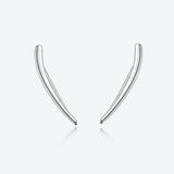 925 Silver Climber Earring Stud Women Fine Jewelry Pendientes