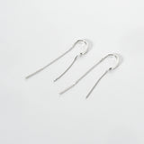 925 Silver Star Tassel Chain Drop Earring Thread Line Fine Jewelry