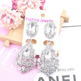 Rhinestone Crystal Drop Earrings Long Earrings For Woman