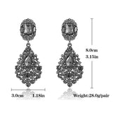 Rhinestone Crystal Drop Earrings Long Earrings For Woman