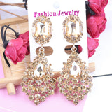 Rhinestone Crystal Drop Earrings Long Earrings For Woman