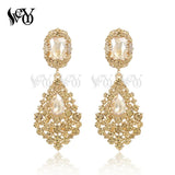Rhinestone Crystal Drop Earrings Long Earrings For Woman