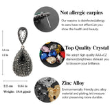 Romantic Rhinestone Drop Earrings for Women