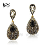 Romantic Rhinestone Drop Earrings for Women