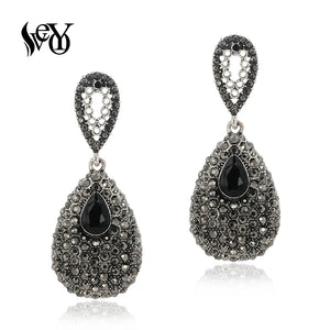 Romantic Rhinestone Drop Earrings for Women
