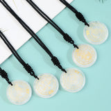 Quartz Constellations Pendants Necklaces Men Women Jewelry