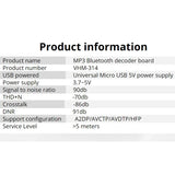 VHM-314 Bluetooth Audio Receiver Board Bluetooth 5.0 Mp3 Lossless Decoder Board