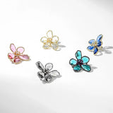 VINTAGE Crystal Flower Brooch