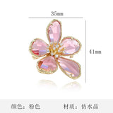 VINTAGE Crystal Flower Brooch