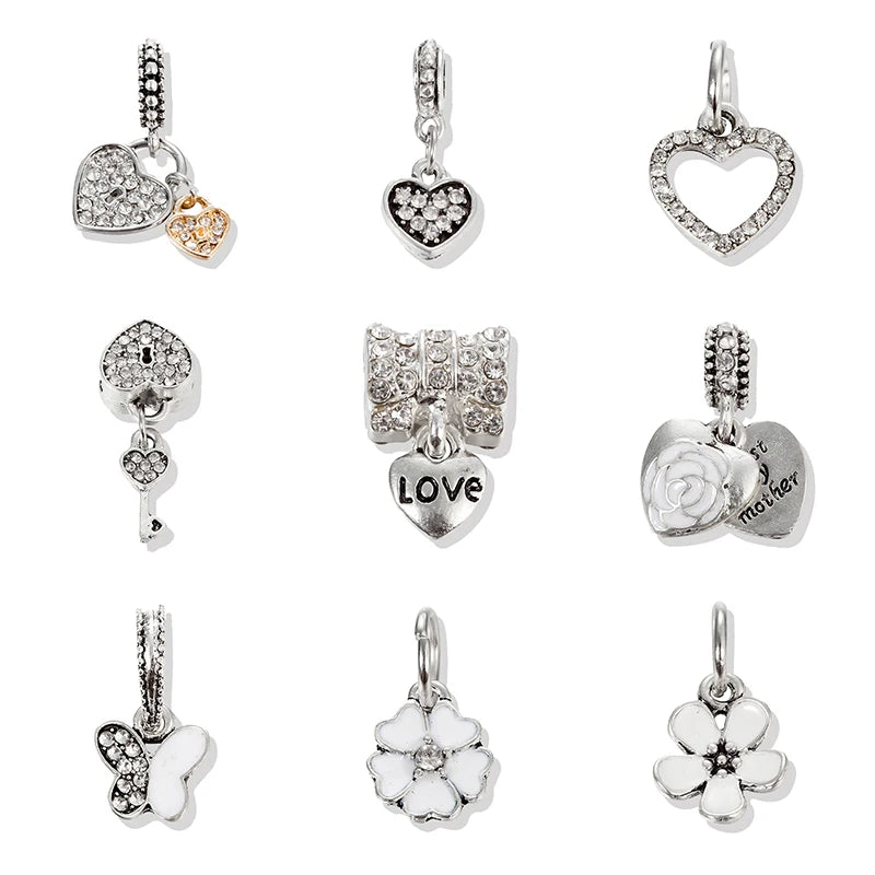 Crystal Charm Beads 9pcs/Set for Pan Bracelet Pendant