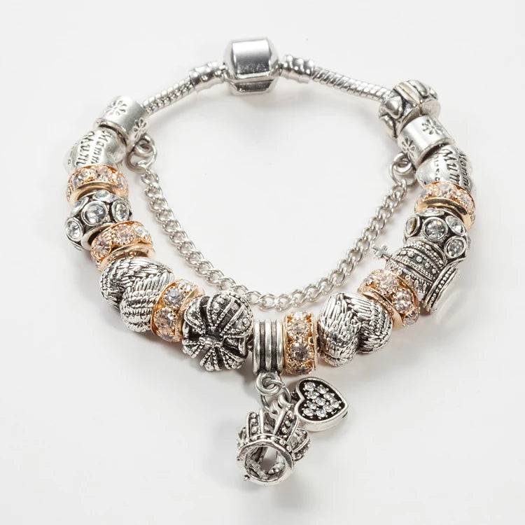 Crystal Beads Charm Bracelet for Women Jewelry Gift