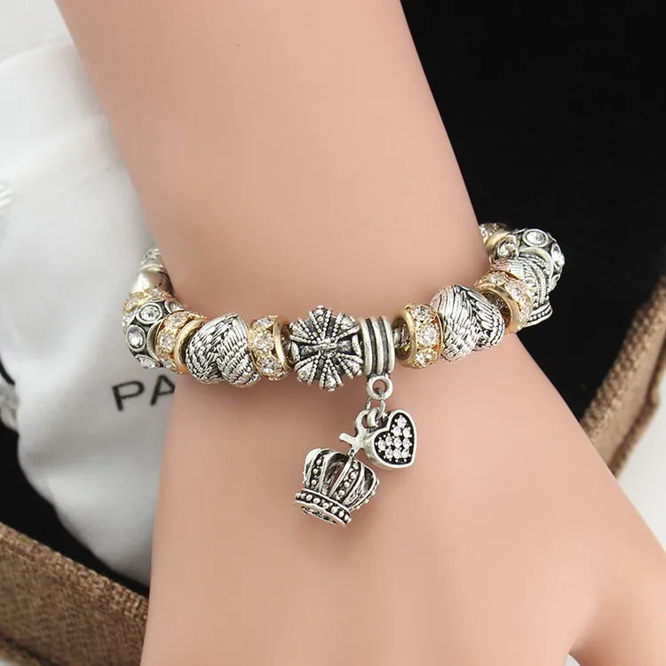 Crystal Beads Charm Bracelet for Women Jewelry Gift
