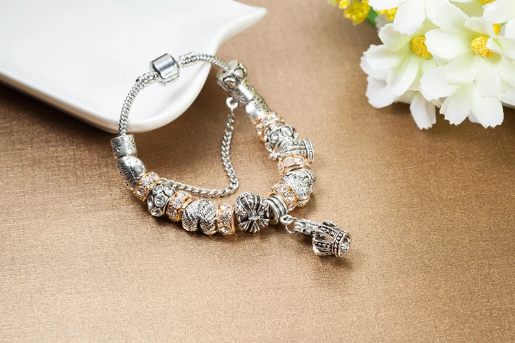 Crystal Beads Charm Bracelet for Women Jewelry Gift