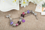 European Flower Beads Charm Bracelet for Women