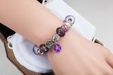 European Flower Beads Charm Bracelet for Women