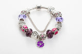 European Flower Beads Charm Bracelet for Women