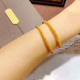 24k Boutique Bean Bead Bracelet Women's Jewelry