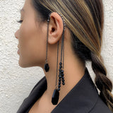 Tassel Pearls Alloy Ear Clip Ear Hook Jewelry For Women Party