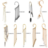 Tassel Pearls Alloy Ear Clip Ear Hook Jewelry For Women Party