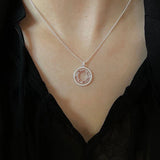 925 Silver Geometric Water Drop Necklace Women Fine Jewelry