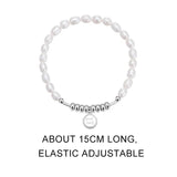 925 Silver Letter Pearl Bracelet Women Minimalist Fine Jewelry