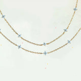 Zircon Flowers Anklet Jewelry for Women Beach Party Gift