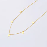 VIVILADYINS 925 Silver Tassel Disc Star Cross Pendant Women Necklace