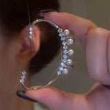 Crystal Tassel Dangle Butterfly Ear Clips Wedding Jewelry