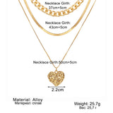 Vintage Heart Necklaces Pearl Chains Silver Goth Layered Necklaces