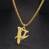 VLONE men's Lightning pendant stainless steel chain necklace