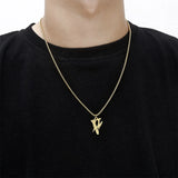 VLONE men's Lightning pendant stainless steel chain necklace