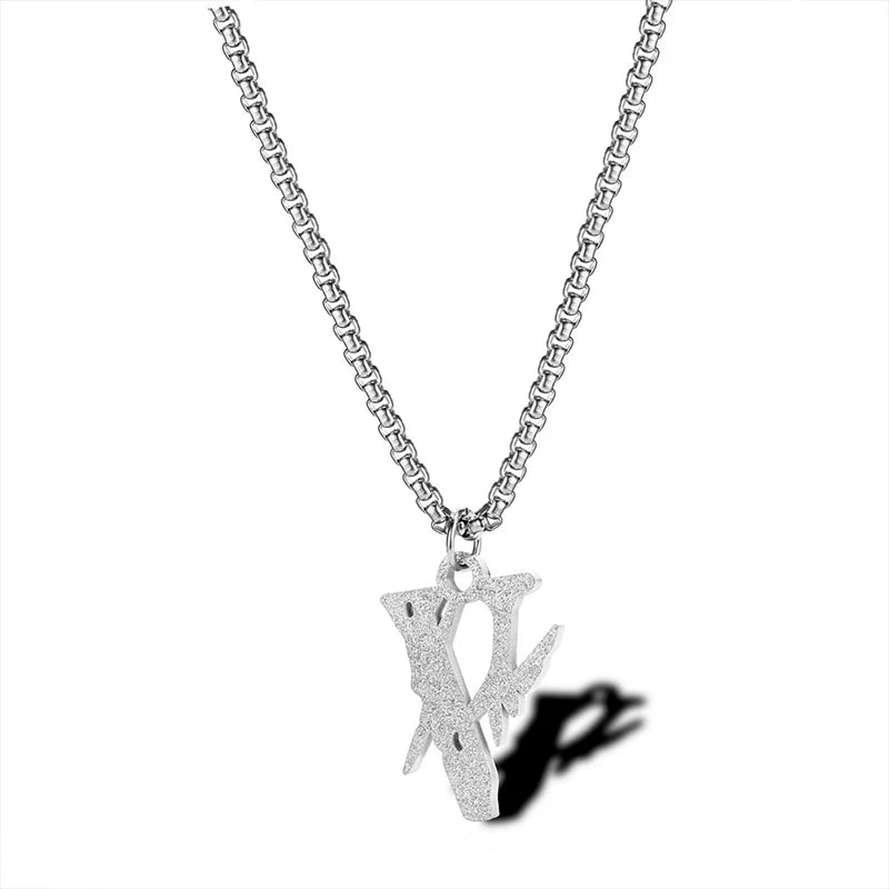 VLONE men's Lightning pendant stainless steel chain necklace