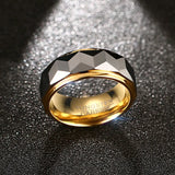 8mm Tungsten Men Ring Wedding Male Jewelry