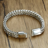 Men's Double Wheat Chain Bracelet Stainless Steel High Polished 19/21cm