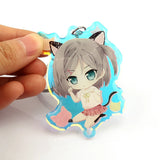 Rainbow Holographic Acrylic Keychain