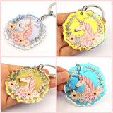 Rainbow Holographic Acrylic Keychain