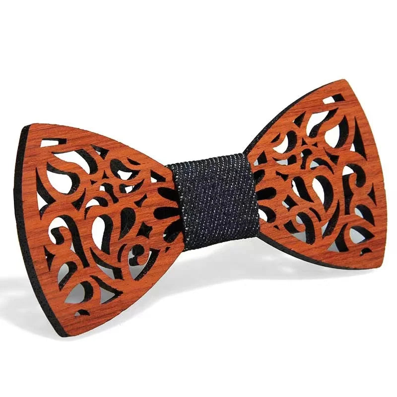 Wooden Laser Cut Bowknot Tie Knot Dress Accessory
