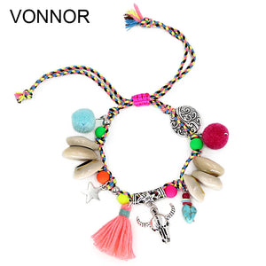 Boho Colorful Beads Shells Bracelets Women