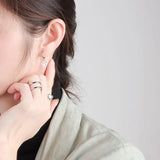 14K Smile Face Drop Earrings for Women Party Jewelry