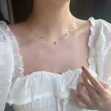 Vintage Green Zircon Women's Necklace and Silver Chain Gift