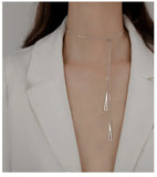 Geometric Triangle Necklace Silver Jewelry Gift