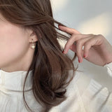Zircon Moon Star Hoop Earrings Silver Ear Buckle Gift Jewelry