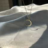 Sweet Moon Necklace Crescent Clavicle Chain Silver Jewelry